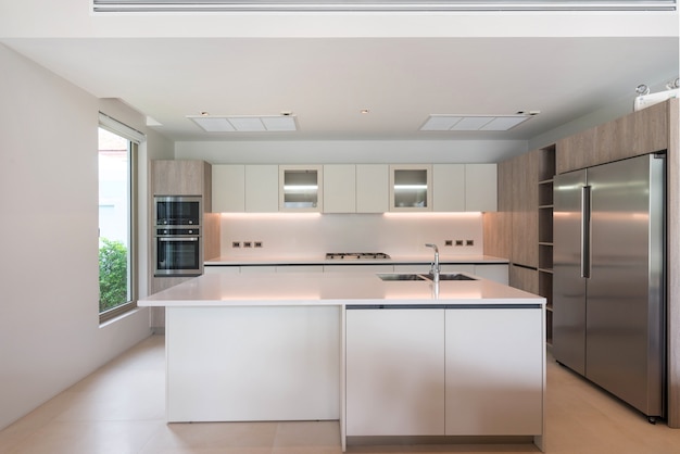 Premium Photo | Luxury interior design in kitchen area which feature