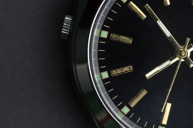 Premium Photo | Luxury watch on black background
