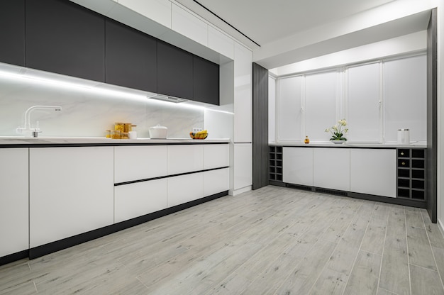 Premium Photo Luxury White And Black Modern Marble Kitchen   Luxury White Black Modern Marble Kitchen 97070 2303 