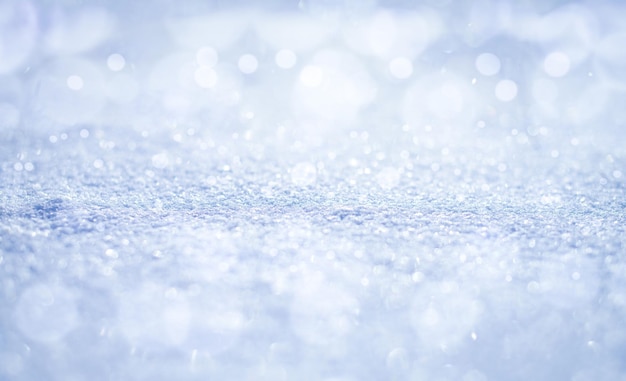 Premium Photo | Macro texture of the snow surface with bokeh highlights ...