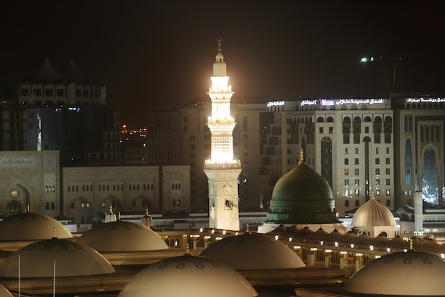 Premium Photo | Madina mosque at night