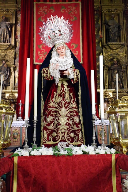 Premium Photo | Madonna in basilica de la macarena, seville