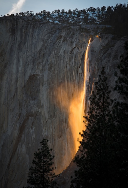 'Air terjun api' Yosemite.