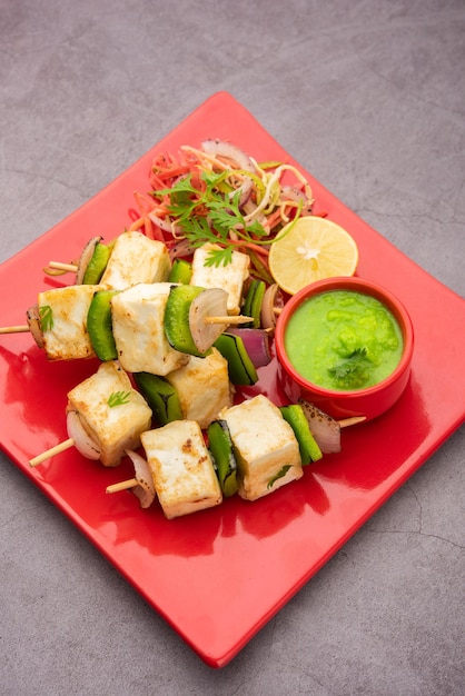 Premium Photo | Makhmali Or Malai Paneer Tikka Kabab Is A North Indian ...