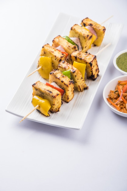 Premium Photo | Malai paneer tikka kabab is an indian dish made from ...