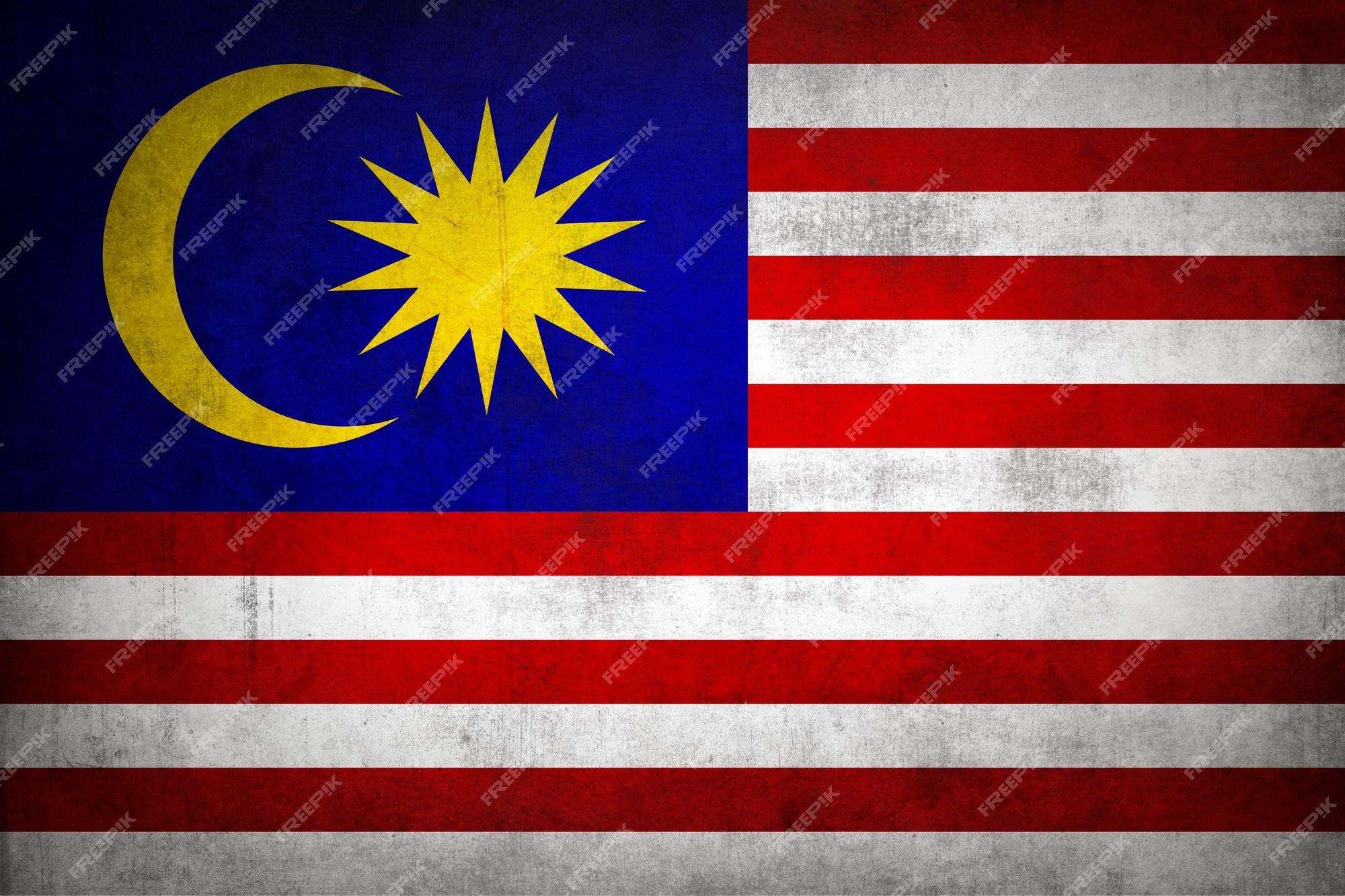 Premium Photo | Malaysia flag with grunge texture.