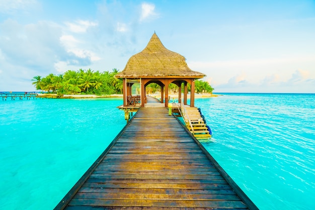 Free Photo | Maldives ocean beautiful pier holiday