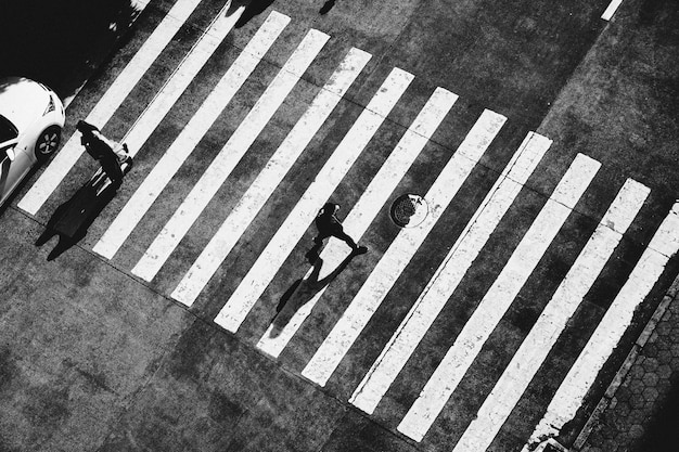 Man crossing street Free Photo