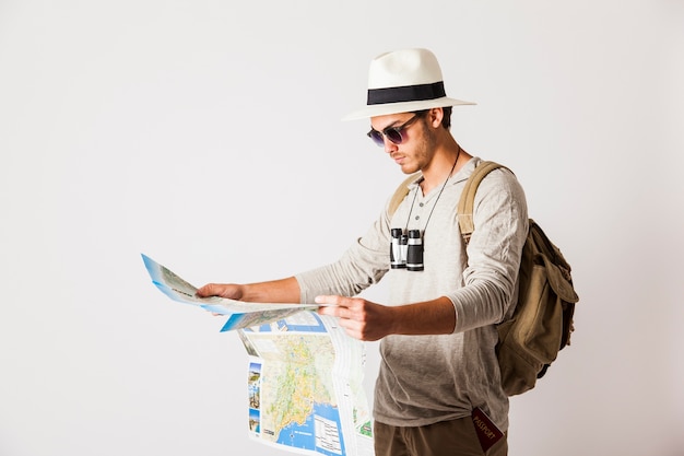 Free Photo | Man looking at map