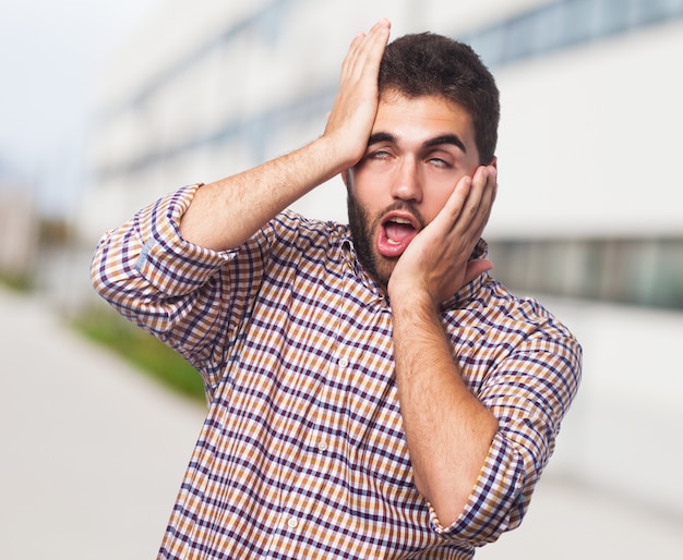 Man rolling his eyes Photo | Free Download