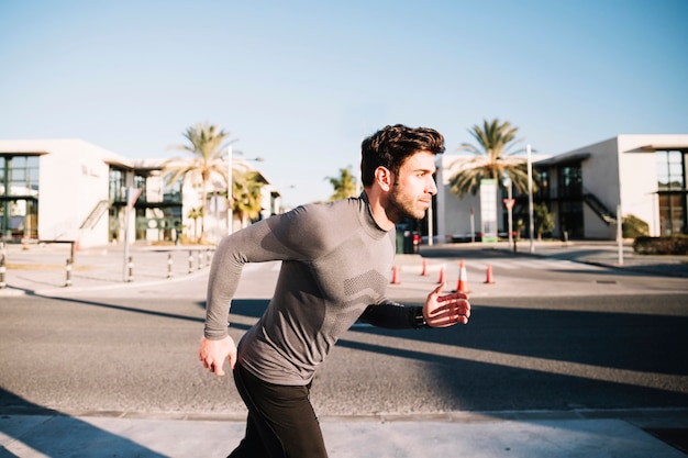 Free Photo | Man running on street