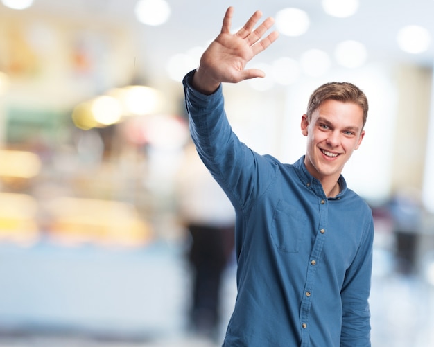 Man Saying Goodbye With His Hand Photo | Free Download