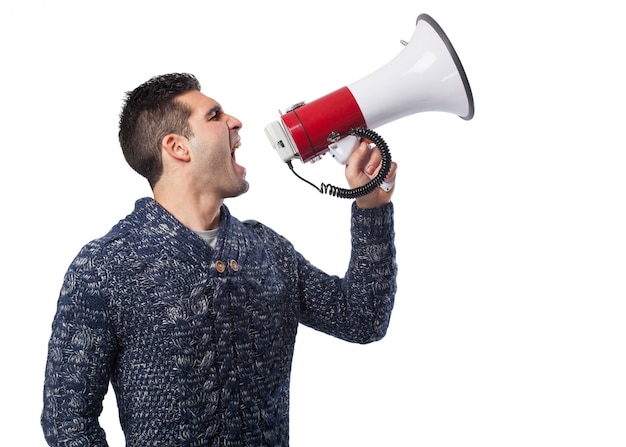 whispers through a megaphone