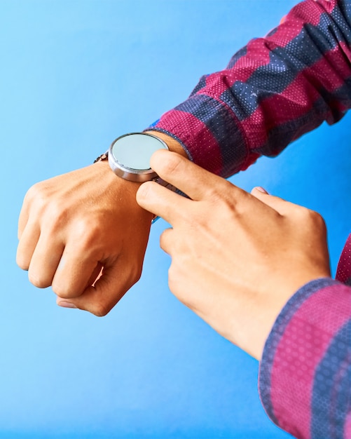 wearing a smartwatch and a regular watch