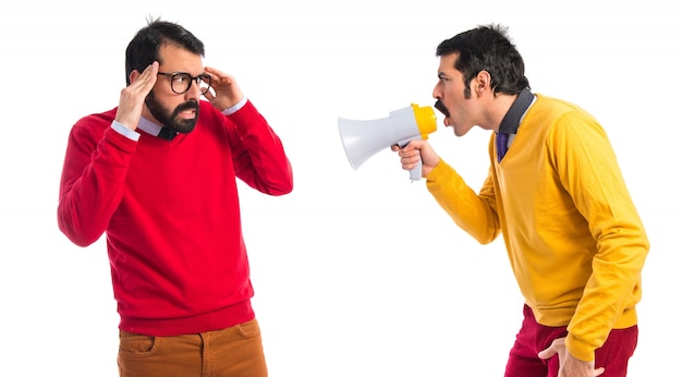 Man yelling to his brother Free Photo