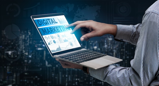 Marketing of digital technology business concept Premium Photo