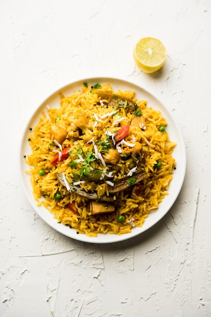 Premium Photo | Masala rice or masale bhat - is a spicy vegetable fried ...