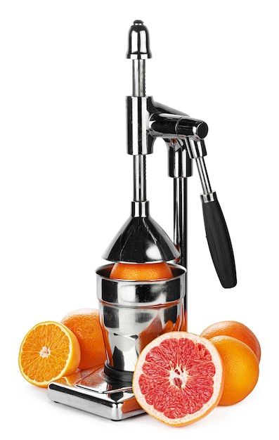 Premium Photo | Mechanic juicer for citrus fruits isolated