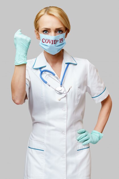 nurse rubber gloves