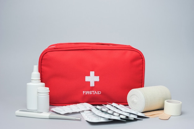 first aid kit with medication