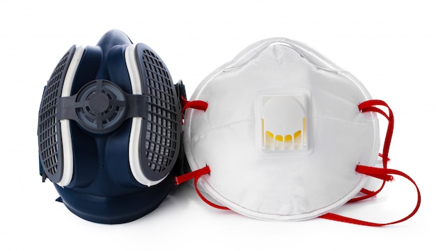 Premium Photo | Medical respirator masks isolated on white