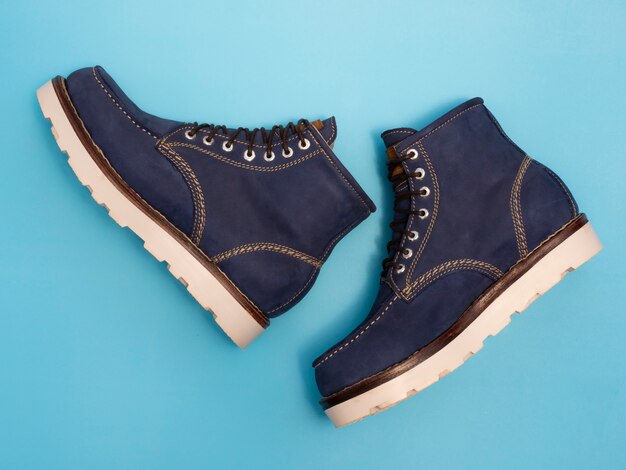 navy nubuck field boots