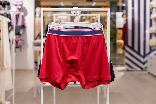 Premium Photo | Men's underwear in the store. cotton men's briefs.