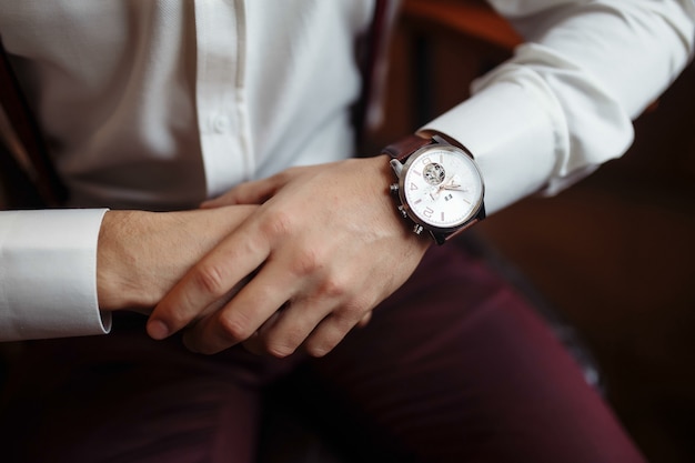 Premium Photo | Men's wrist watch, the 