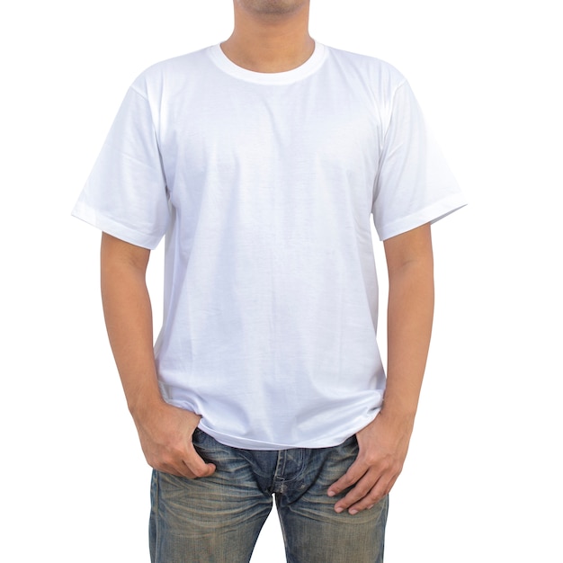 Men in white t-shirt | Premium Photo