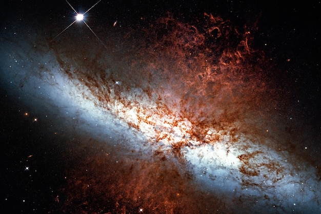 Premium Photo | Messier 82, cigar galaxy or m82 in the constellation ...