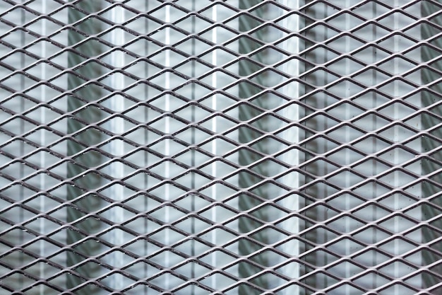 金属フェンスのテクスチャ背景 プレミアム写真