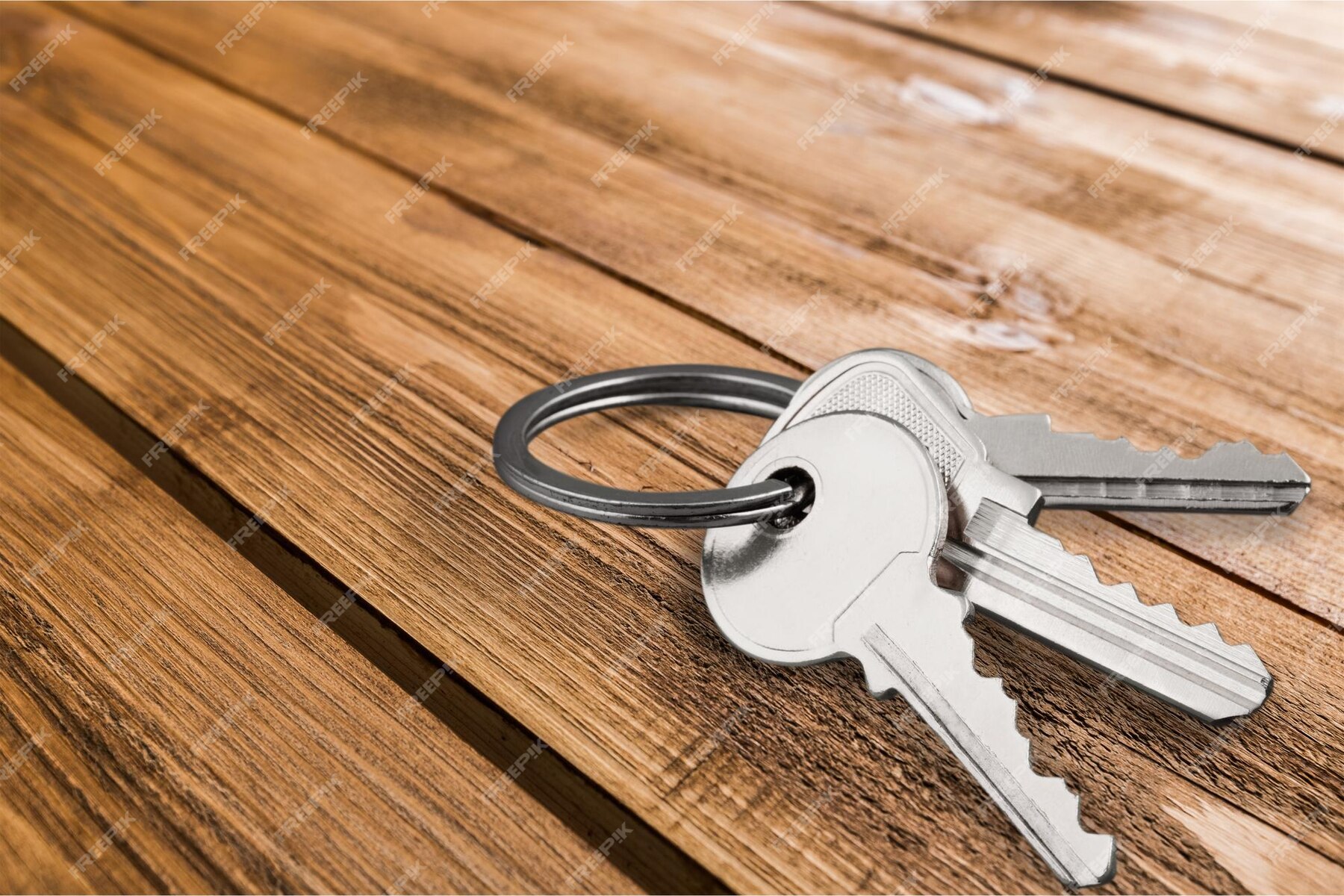 Premium Photo | Metal house keys on background