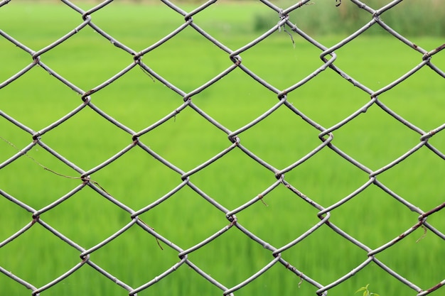 Premium Photo | Metal netting, mesh fence rusty barbed wire, chain link ...