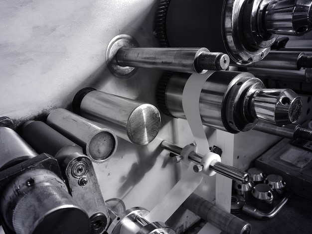 金属部分 車のエンジンのギア コンセプト 生産機械用の部品の作成 機械式ギアボックス コンセプト 自動車部品のクローズアップ 自動車エンジンの製造 モーターのクローズアップ プレミアム写真