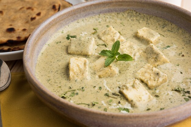 Premium Photo Methi Malai Paneer Or Creamy Fenugreek Cottage Cheese