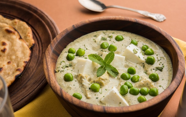 Premium Photo Methi Malai Paneer With Matar Popular Indian Vegetarian Main Course Served In