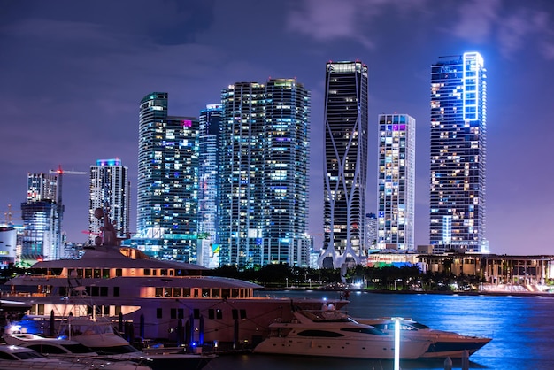 Premium Photo | Miami South Beach Street View With Water Reflections At ...