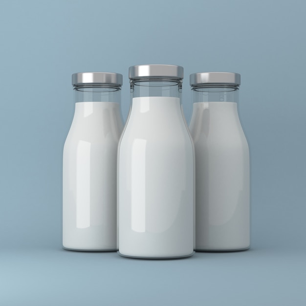 Download Milk bottle mock-up | Premium Photo