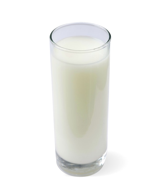 Premium Photo | Milk in glass isolated on white background