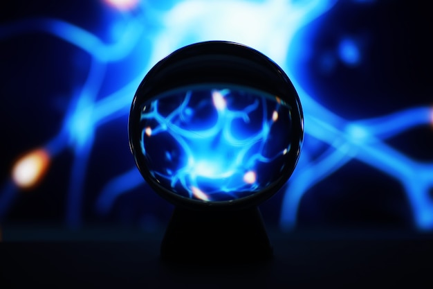 Premium Photo Milky Way In Magic Spherefortune Tellermind Power Concept Magic Ball