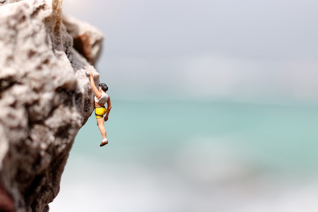 miniature mountain climber figures