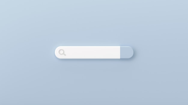Premium Photo | Minimal blank search bar on grey