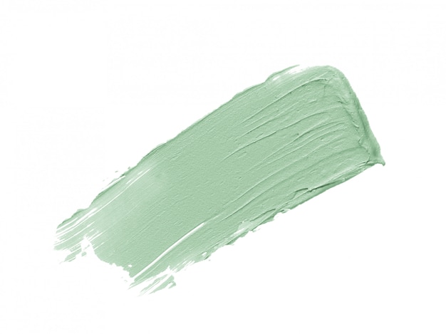 Premium Photo Mint Green Color Correcting Concealer Stroke Isolated