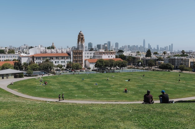 Premium Photo | Mission Dolores Park During Daytime In The Usa