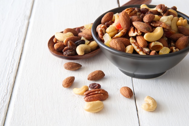 Premium Photo | Mix nuts and dried fruits background and wallpaper ...