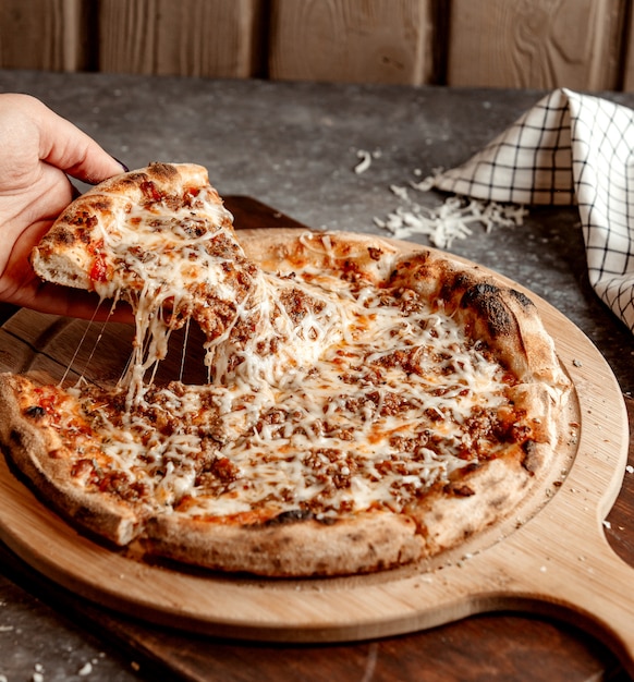Free Photo | Mixed pizza with chopped meat