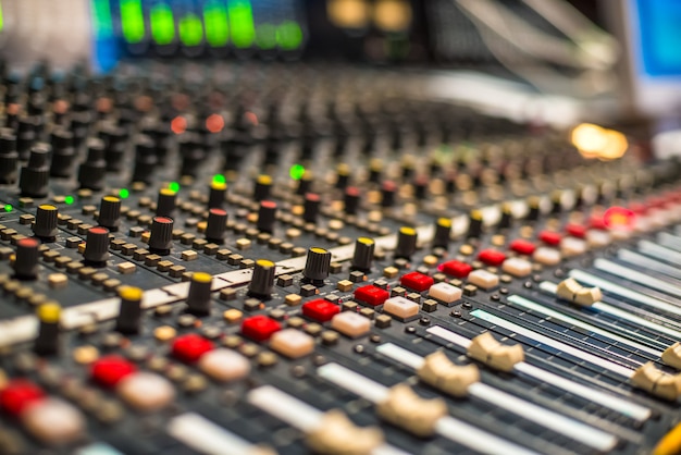 Premium Photo | Mixer in the recording studio