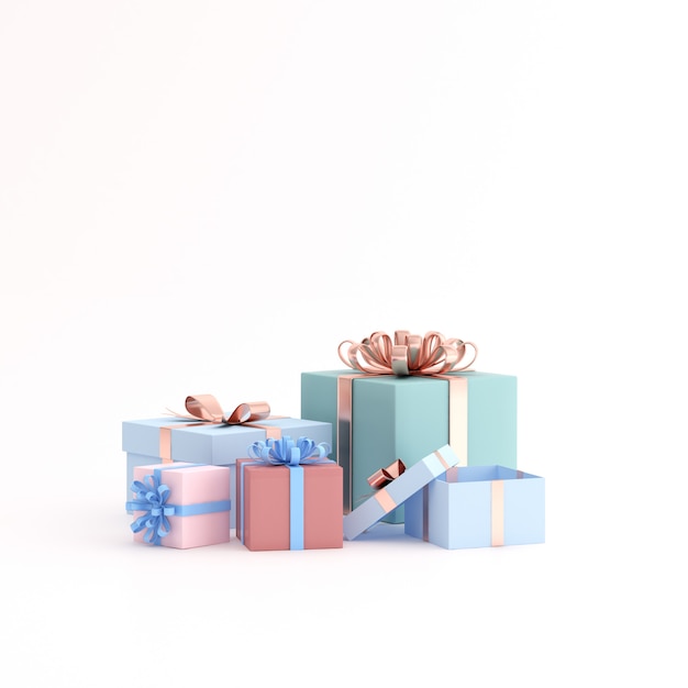 Download Mock up of gift box on white space. | Premium Photo