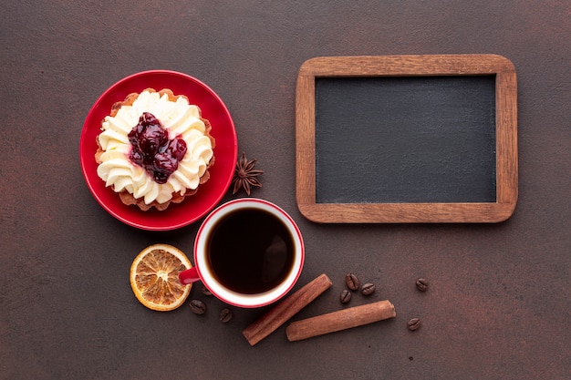 Download Mock-up with cake in flat lay Photo | Free Download