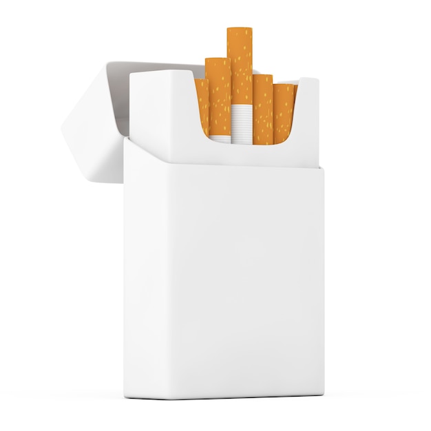 Premium Photo | Mockup blank cigarettes pack on a white background. 3d ...